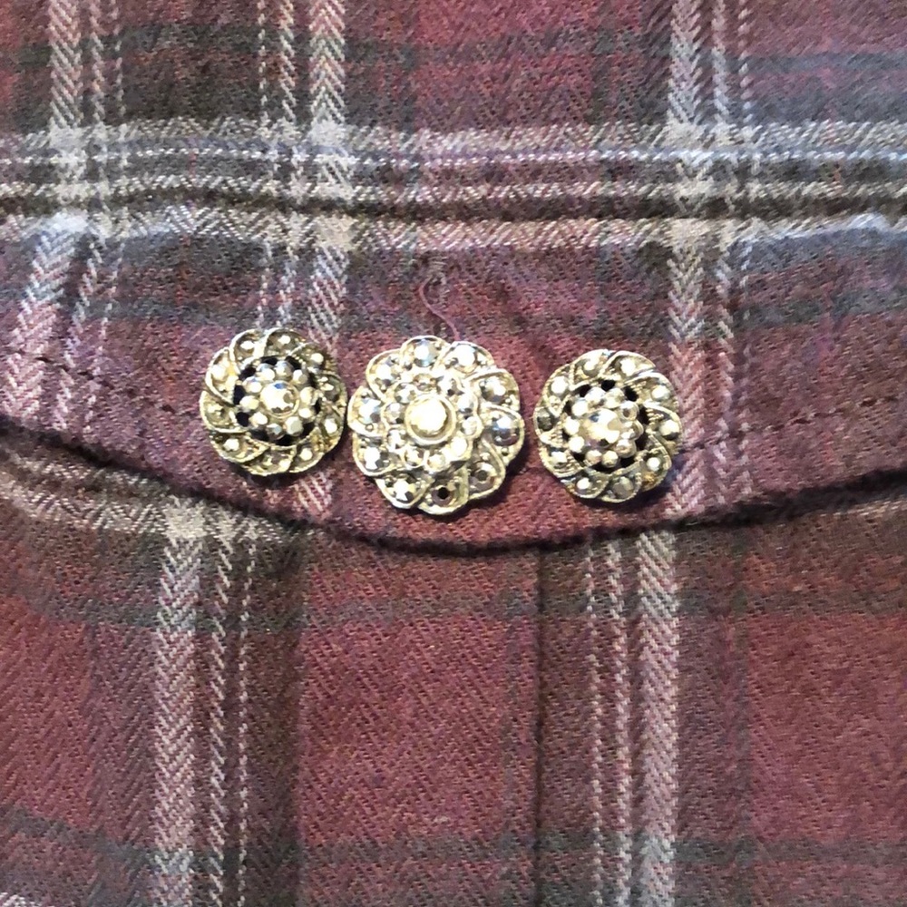 Paige Purple Flannel Shirt w/ Embellishments - Picture 3 of 9